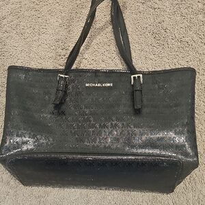 Michael Kors Shiny Black Tote